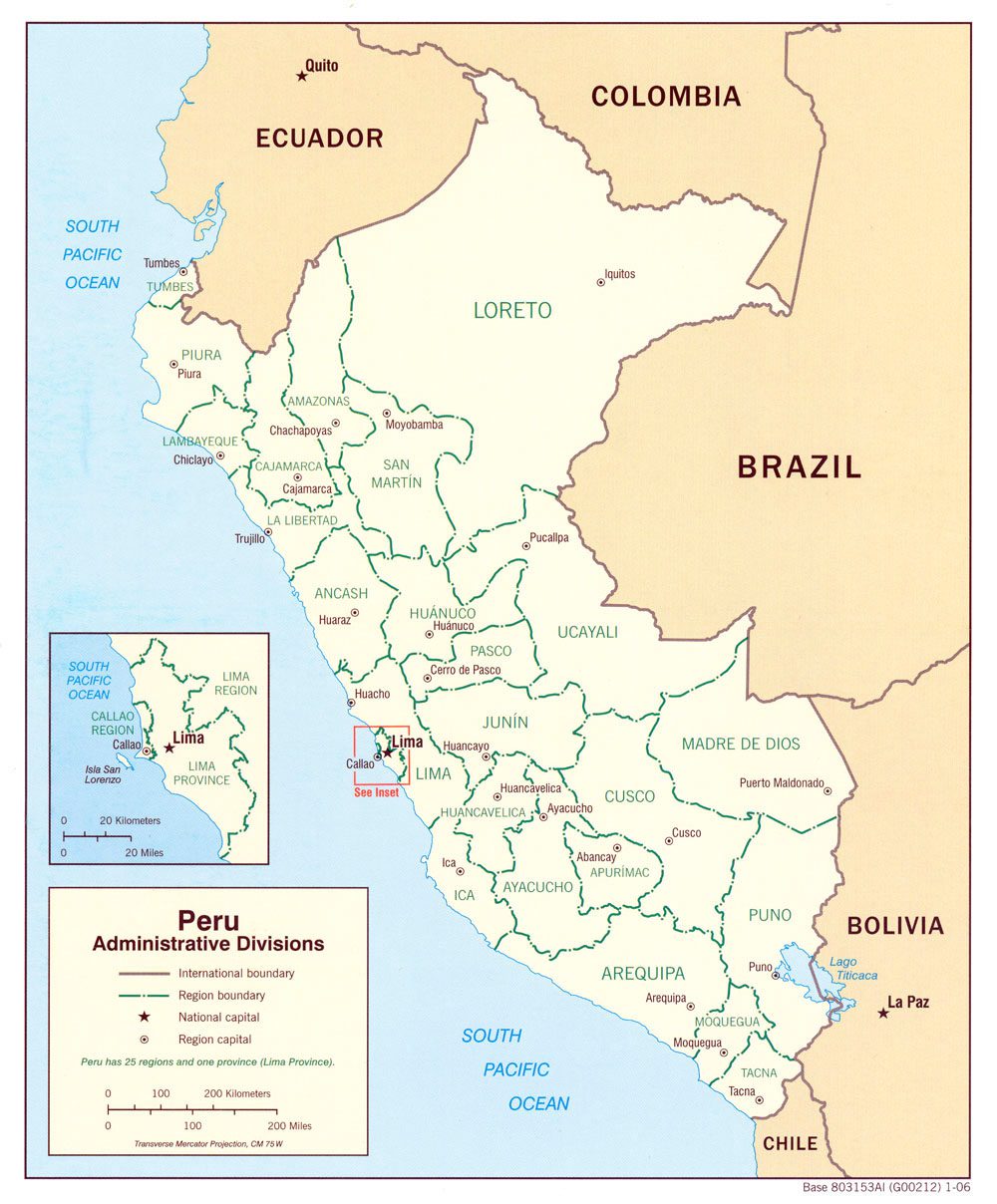 peru mappa cartina - viaggio in perù - cosa vedere in perù