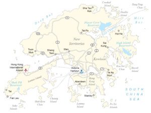 Carta geografica Hong Kong