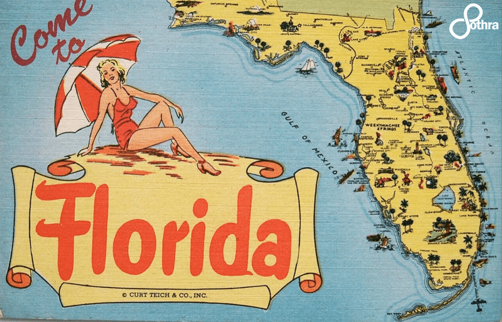 postcard vintage florida