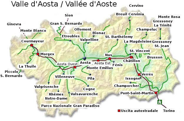 Mappa Valle d'Aosta