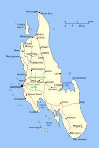 Cartina geografica Zanzibar
