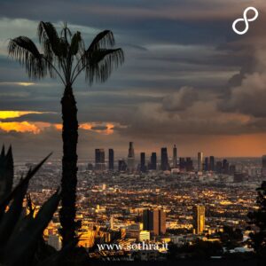 Un tramonto da Hollywood Hills